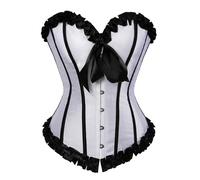 Corsetto Donna Pizzo, Bustino Elegante Donna Cerimonia Elegante Corsetto per La Pancia con Lacci Corpetto Shapewear Corpetto a Fascia Top a Vita Body Shaper Gilet Intimo per Senza Spalline