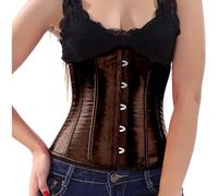 Corsetto Donna Stile Chiusura Gancio Design Unico per Celebrazioni Perfetto con Jeans Effetto Affinante Immediato Guaina Pancia Piatto, marrone, XX-Large