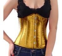 Corsetto Donna Stile Chiusura Gancio Design Unico per Celebrazioni Perfetto con Jeans Effetto Affinante Immediato Guaina Pancia Piatto, giallo, S