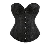 Corsetto Donna Stringivita - Corsetto Donna Vintage Intimo modellante alla moda per ogni occasione Corsetto con motivo floreale ideale per matrimoni Cintura versatile per tutte le stagioni (Black XS)