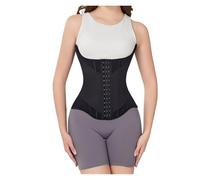Corsetto modellante for la vita a forma di U, modellante for le donne, modellante for il seno sollevato, modellante for la vita in osso d'acciaio, dimagrante e traspirante(Black,XL)