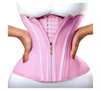 Corsetto modellante for la vita con gilet a doppia compressione e gancio con cerniera, cintura dimagrante for la pancia piatta(Pink corset,XXXL)