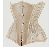 Corsetto modellante per la vita a clessidra delle donne, in rete traspirante, con 16 ossa in acciaio per snellimento della vita e controllo del ventre L,M,S,XL,XS,XXLTessuto intrecciato