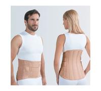 CORSETTO SEMIRIGIDO DORSO-LOMBARE STOFFA E STECCHE COTONE TRASPIRANTE DA UOMO