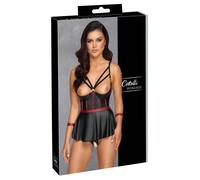 Set Sensuale con Reggicalze da Bondage - Cotelli in Nero e Rosso - M