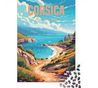 Corsica Coastal View 1000 Pezzi Carta Ecologica Set Di Puzzle Per Bambini Principianti Gioco Divertente Decorazione Murale 70x50cm/1000pcs