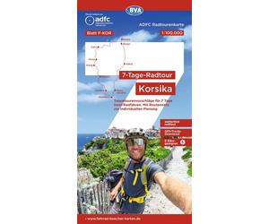 Corsica Cycling Map 7 Day Cycling Tour 1 NUOVO