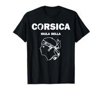 Corsica Isula Bella con Testa dei Pirati Corse Francia Corsica Maglietta