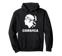 Corsica Mappa con Testa Pirata Corse Francia Corsica Felpa con Cappuccio