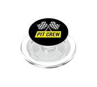 Corsivo Pit Crew giallo per costume da gara scuro PopSockets PopGrip per MagSafe