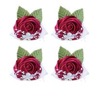 Corso da polso a fiori da ballo, corsage del polso per bambine | Decorazioni per la doccia da sposa 4 pezzi Girls Corsage Crowlet | Decorazione del matrimonio per commemorazioni, feste di addio al cel