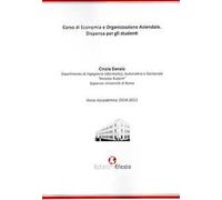 Corso di economia e organizzazione aziendale. Dispensa per gli studenti