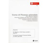 Corso di finanza aziendale. Estratto 2018