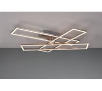 CORSO PLAFONIERA LED 36W 4600lm, 2700 - 6000K 3 RETTANGOLI METALLO ACCIAIO ORIENTABILI CON TELECOMANDO MULTIFUNZIONE L. 66CM DIMMERABILE