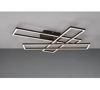 CORSO PLAFONIERA LED 36W 4600lm, 2700 - 6000K 3 RETTANGOLI METALLO NERO ORIENTABILI CON TELECOMANDO MULTIFUNZIONE L. 66CM DIMMERABILE