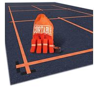 Cortable Linee temporanee per campo da pickleball, l'originale, portatile, kit di marcatura per campo da pickleball, linee per campi da esterno o interno, dimensioni del campo da sottaceto, nessuna