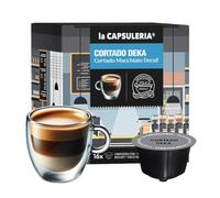 CORTADO DECAF (96 Capsule) compatibili con Nescafé Dolce Gusto, 6 box da 16 Capsule, gusto pieno e bilanciato senza caffeina, perfetto in ogni momento, senza glutine (La Capsuleria)
