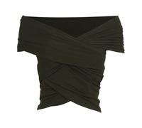 Cortana - Cannella- crop top verde scuro incrociato - - Tops - Donna - Verde - L