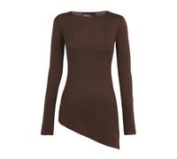 Cortana - Top con Scollo a Barca e Orlo Asimmetrico - - Tops - Donna - Marrone - 2XS