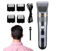 Cortapelos Profesional - Cortapelos recargable USB regolabile con pantalla de potencia - Herramientas de corte de cabello di 5 livelli, recortadora de cabello profesional de bajo ruido con batería de