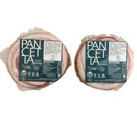 Corte Marchigiana Pancetta Arrotolata 2x200g circa - Tranci a Fette da 200g, Stagionata e Artigianale, Prodotto Italiano - Totale 400g - 100% Carne Italiana - Stagionata e Sottovuoto
