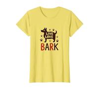 Corteccia d'Amore dal Vivo: Adorabile Amante dei Cani Maglietta, Donna, Limone, M