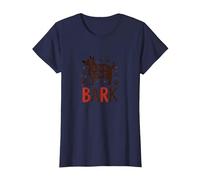 Corteccia d'Amore dal Vivo: Adorabile Amante dei Cani Maglietta, Donna, Navy, XS