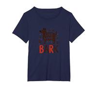 Corteccia d'Amore dal Vivo: Adorabile Amante dei Cani Maglietta, Donna Plus-Size, Navy, 6X