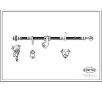 Tubo flessibile freno Assale anteriore Dx 19032273 CORTECO per HONDA ROVER MG