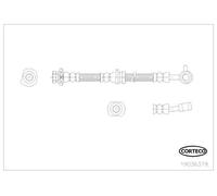 CORTECO componente freno Vorderachse rechts lunghezza 640 mm 19036379