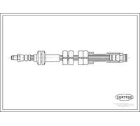 Flessibile del freno CORTECO 19026177 per FIAT