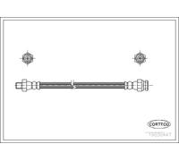 CORTECO Flessibile freno 19030447 tubo freno idraulico 187 mm anteriore