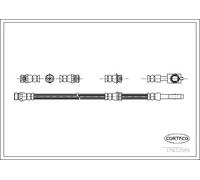 CORTECO Flessibile del freno 19033595 Assale anteriore per VW Audi SEAT Skoda