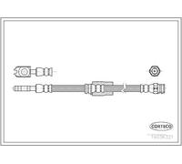 CORTECO Flessibile freno 19036321 tubo freno idraulico 633 mm