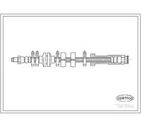 Tubo flessibile freno Assale anteriore 19018560 CORTECO per FIAT LANCIA