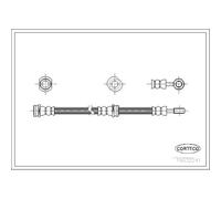 CORTECO Flessibile Del Freno Posteriore Sinistra per Nissan Almera II Hatchback