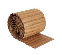 Corten - Bordo per prato ondulato, in acciaio zincato prearrugginito, facile da installare, flessibile, per vialetti, 16 cm di altezza, 6 metri di lunghezza