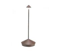 Corten-Wellngs LED Table Lamp with Dimmable Function, IP54-Rated, Indoor/Outdoor Use, Charging Base, EU Plug - Zafferano Pina Pro