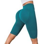 Corti Leggins Anticellulite Donna Compressione 3D Sportivi Leggings Push Up Vita Alta Pantaloni Short per Anti Massa Grassa Pantacollant Fitness Sport, Palestra, Yoga 2026
