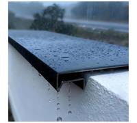 Cortile Giardino Balcone Copertina Per Muretto Senza Foratura | Impedisce Il Riflusso Del Acqua Piovana Protezione Per Muretti Alluminio Nero Bianco Grigio Marrone Tagliabile Su Misura