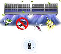 Cortina d'aria telecomandata, cortina d'aria per porta ad ampio volume d'aria, cortina d'aria silenziosa per interni commerciale regolabile a 2 velocità, Blu-ray, 120 cm/47,2 pollici