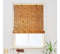 Cortina di bambù Anti-UV, Tapparelle in Reed Impermeabile E Traspirante, Tenda A Lamella in Canna per Veranda Pergola Decorazione Divisoria Arredamento Casa(90x190CM/35x74IN(WxH))