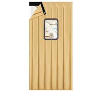 Cortina di porte termoisolante Tenda for porta in cotone con finestra prospettica multicolore, diverse misure(Yellow,70cm*200cm)