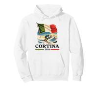 Cortina Vintage Ski Italia Alpi Sport Invernali Design Felpa con Cappuccio