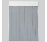 Cortinas - Tenda a strisce in plastica PVC e barra in alluminio, ideale per terrazze e verande, anti-mosche, grigio, 210 x 90 cm