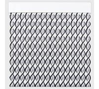 Cortinas - Tenda in corda per esterni, in plastica PVC e barra in alluminio, 96 strisce, ideale per terrazze e verande, anti-mosche, trasparente-nero, 210 x 120 cm