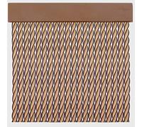 Cortinas - Tenda in corda per esterni, in plastica PVC e barra in alluminio, ideale per terrazze e verande, anti-mosche, beige-marrone chiaro, 210 x 120 cm
