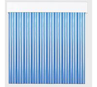 Cortine Esterne in Nastro per Porte | Plastica PVC e Barra in Alluminio dimensioni | PERTONI TENDE (Blu e Trasparente, Larghezza 120cm x 230cm Lunghezza)