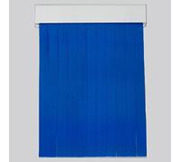 Cortine per Porte Esterne a Striscia | Materiale in Plastica PVC e Barra in Alluminio | Ideale per Terrazza e Veranda | Anti-mosche (LARGHEZZA 120cm X 230cm ALTEZZA, BLU)