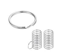 CORTNEY 100 Pezzi Anelli Portachiavi, 15 mm Anelli Divisi in Metallo Rotondo, Connettori per Portachiavi per Organizzazione di Chiavi di Casa e Creazione di Artigianato Fai-da-Te